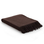 Luxury throw blanket WARM WHISPER in brown, made from 100% soft cashmere