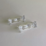 French crystal cutlery rests. Thorn-inspired design.