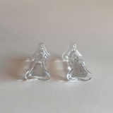 French crystal cutlery rests. Thorn-inspired design.