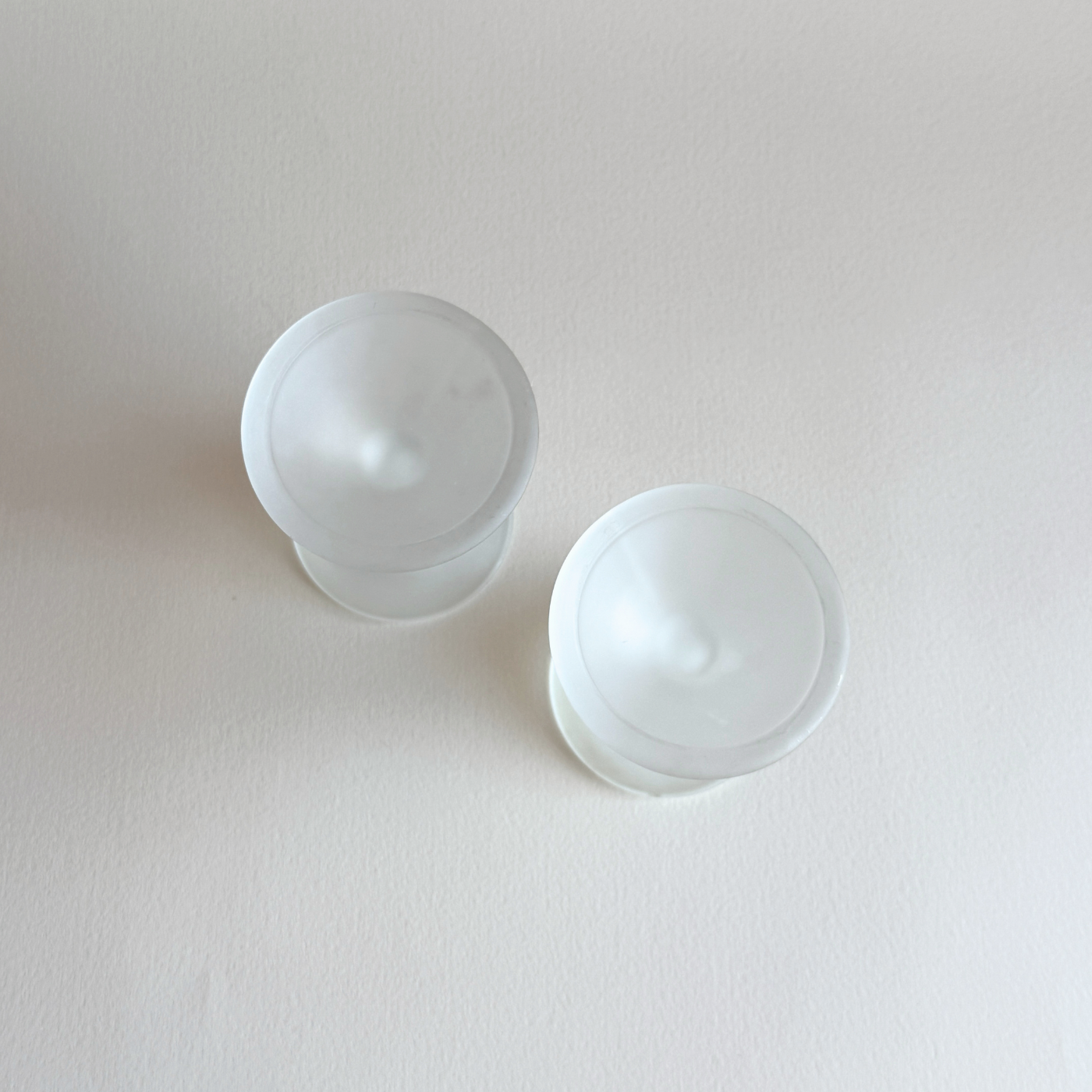 Frosted Glass Candle Holders | Pair · Postmodern