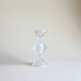 Frosted Glass Candle Holders | Pair · Postmodern