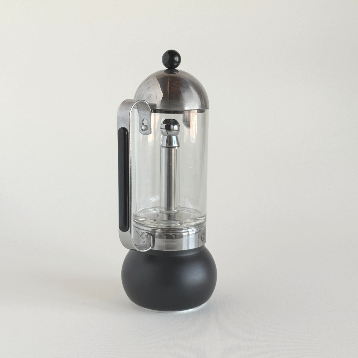 Glasnost Moka de Richard Sapper | Plexiglass & Acier · 4 Tasses