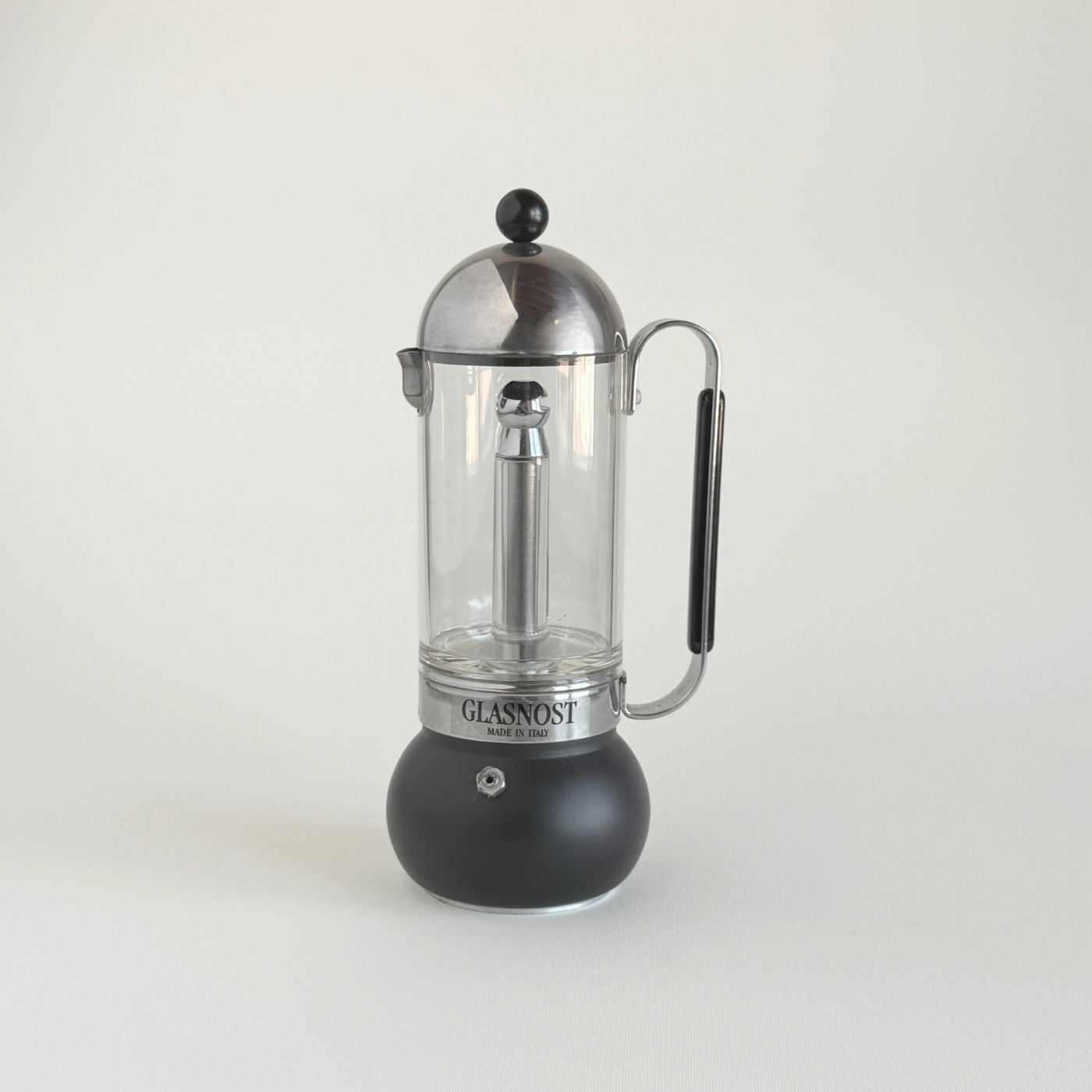 Glasnost Moka de Richard Sapper | Plexiglass & Acier · 4 Tasses