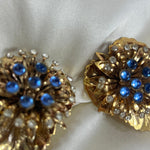 Golden and Crystal leaf earrings - L'Officina General Store