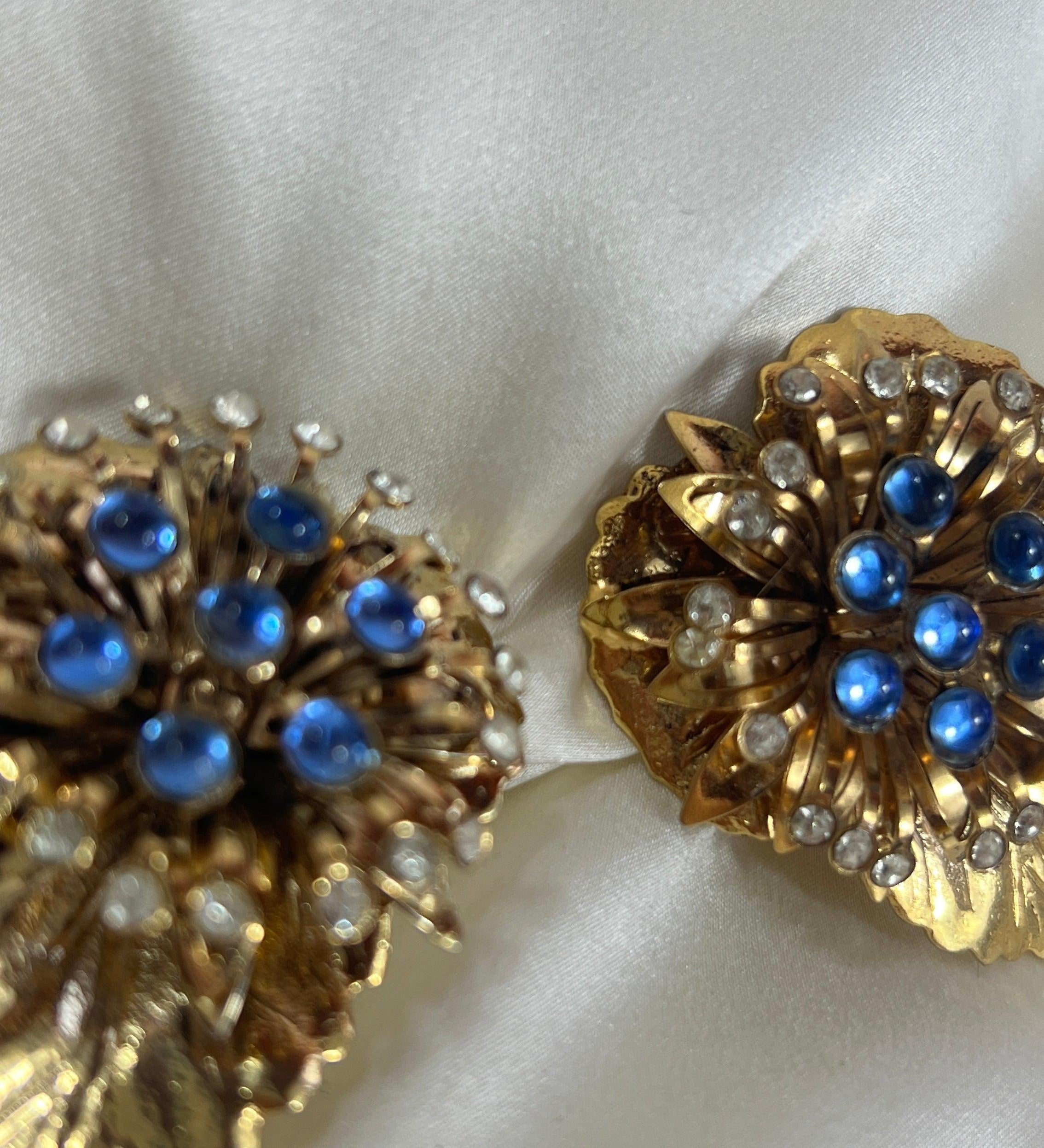 Golden and Crystal leaf earrings - L'Officina General Store