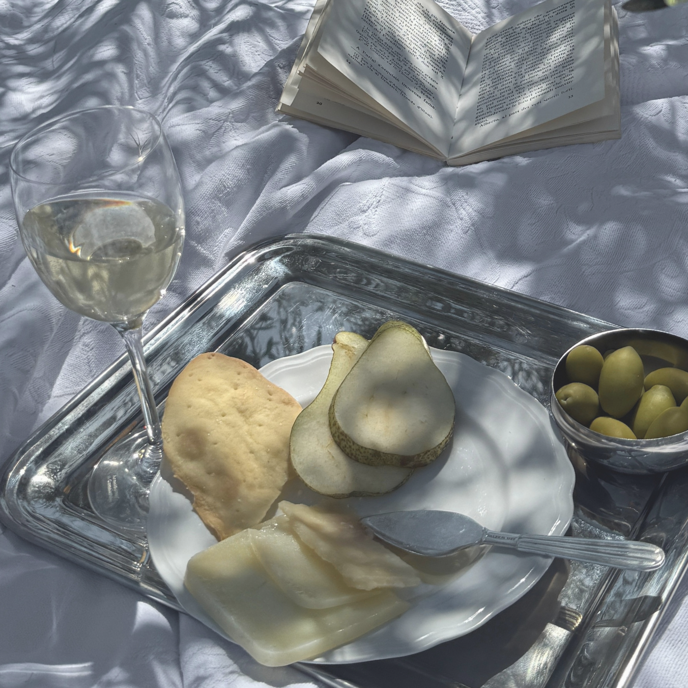 Italian Polished Stainless Steel Serving Tray
