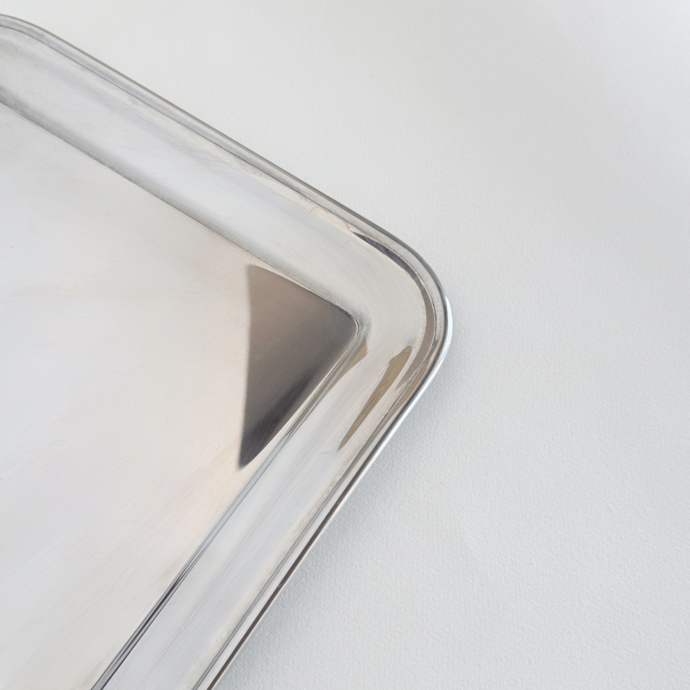 Italian Polished Stainless Steel Serving Tray
