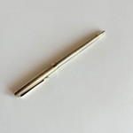 Gold-plated silver ballpoint pen by Lalex, 22-carat gold over 925 silver body, 13 cm Italian pen