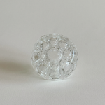 Glass Flower Frog — Clear Glass, Czechia, 1960s