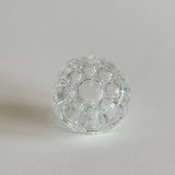 Glass Flower Frog — Clear Glass, Czechia, 1960s