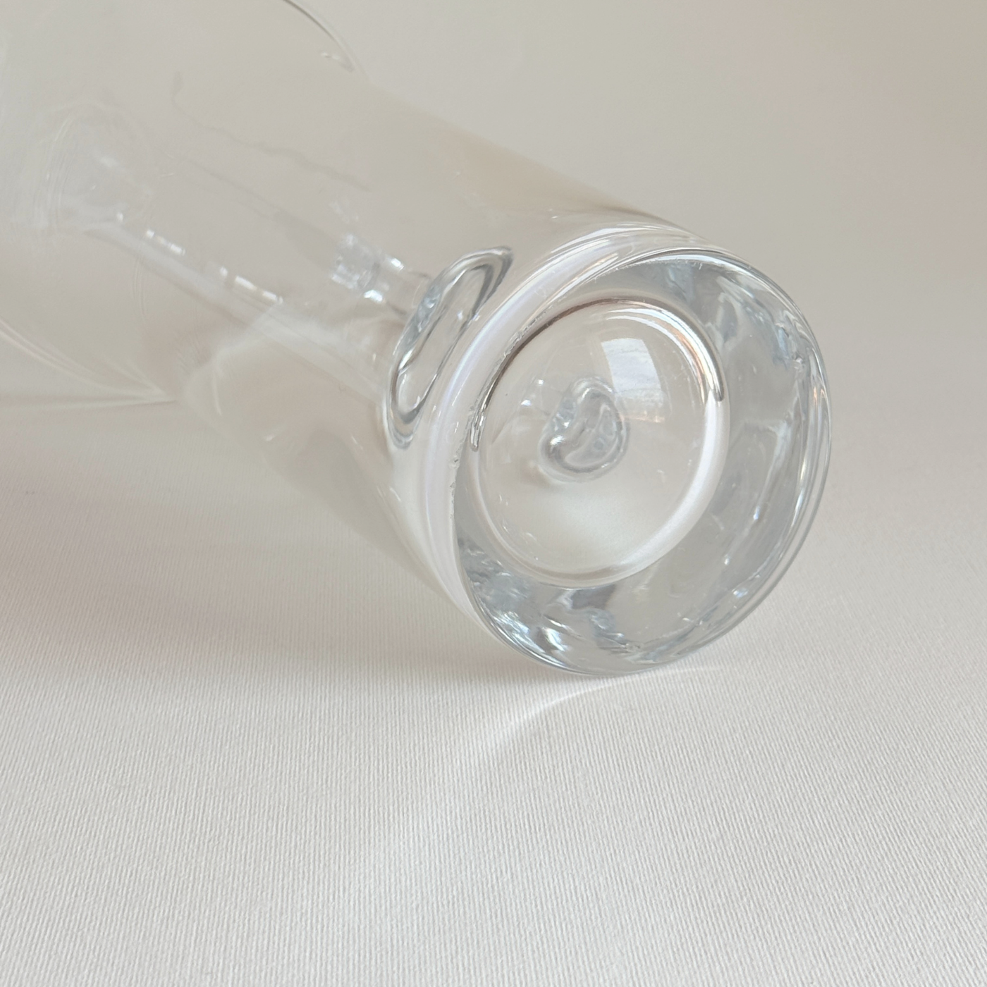 Minimalist mid-century Italian glass jug, 1 L, alternate view