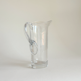 Minimalist mid-century Italian glass jug, 1 L, alternate view