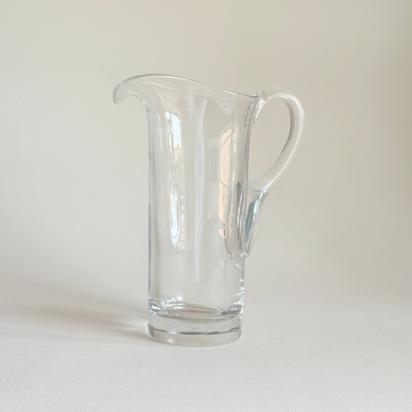 Minimalist mid-century Italian glass jug, 1 L, alternate view