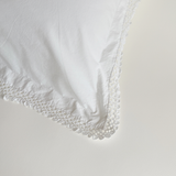 Federe con bordo all'uncinetto | Monogramma GD · Set di 2