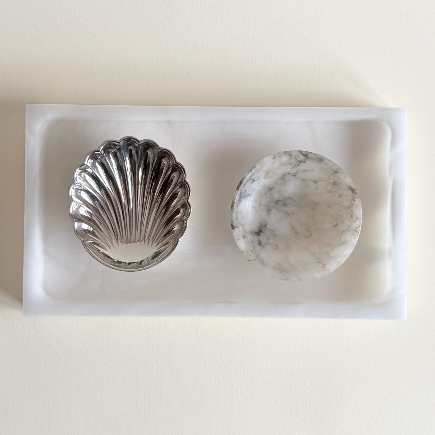 Orli Silver Shell Small Decorative Tray