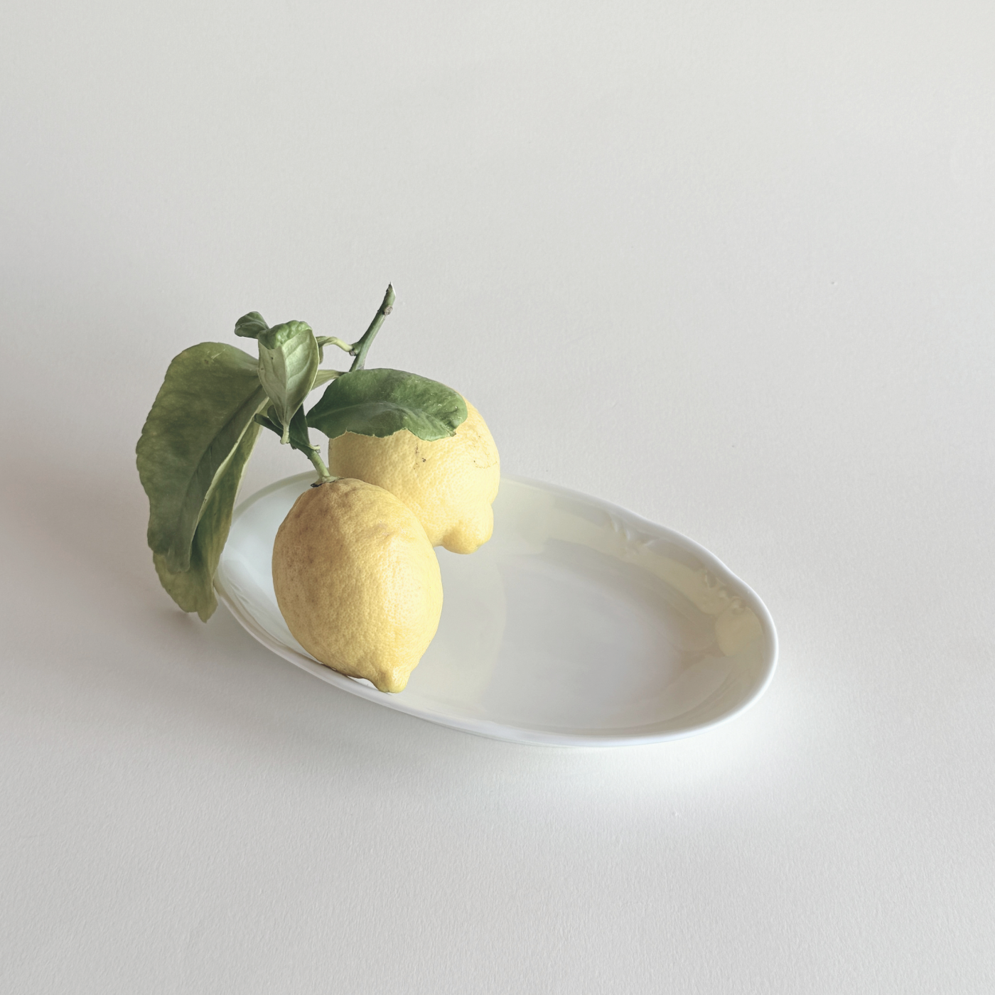 white porcelain oval white serving dish 23cm