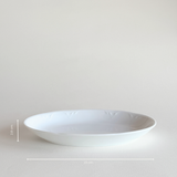 white porcelain oval white serving dish 23cm