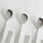 Set of 6 polished silver-plated 1970s Letang & Rémy ice cream spoons from France