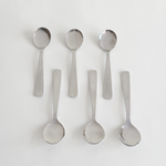 Set of six 1970s Letang & Rémy silver-plated ice cream spoons from France
