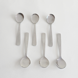 Set of six 1970s Letang & Rémy silver-plated ice cream spoons from France