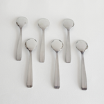 Set of six polished silver-plated 1970s Letang & Rémy ice cream spoons from France