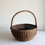 Panier Rond en Rotin Toscan avec Anse
