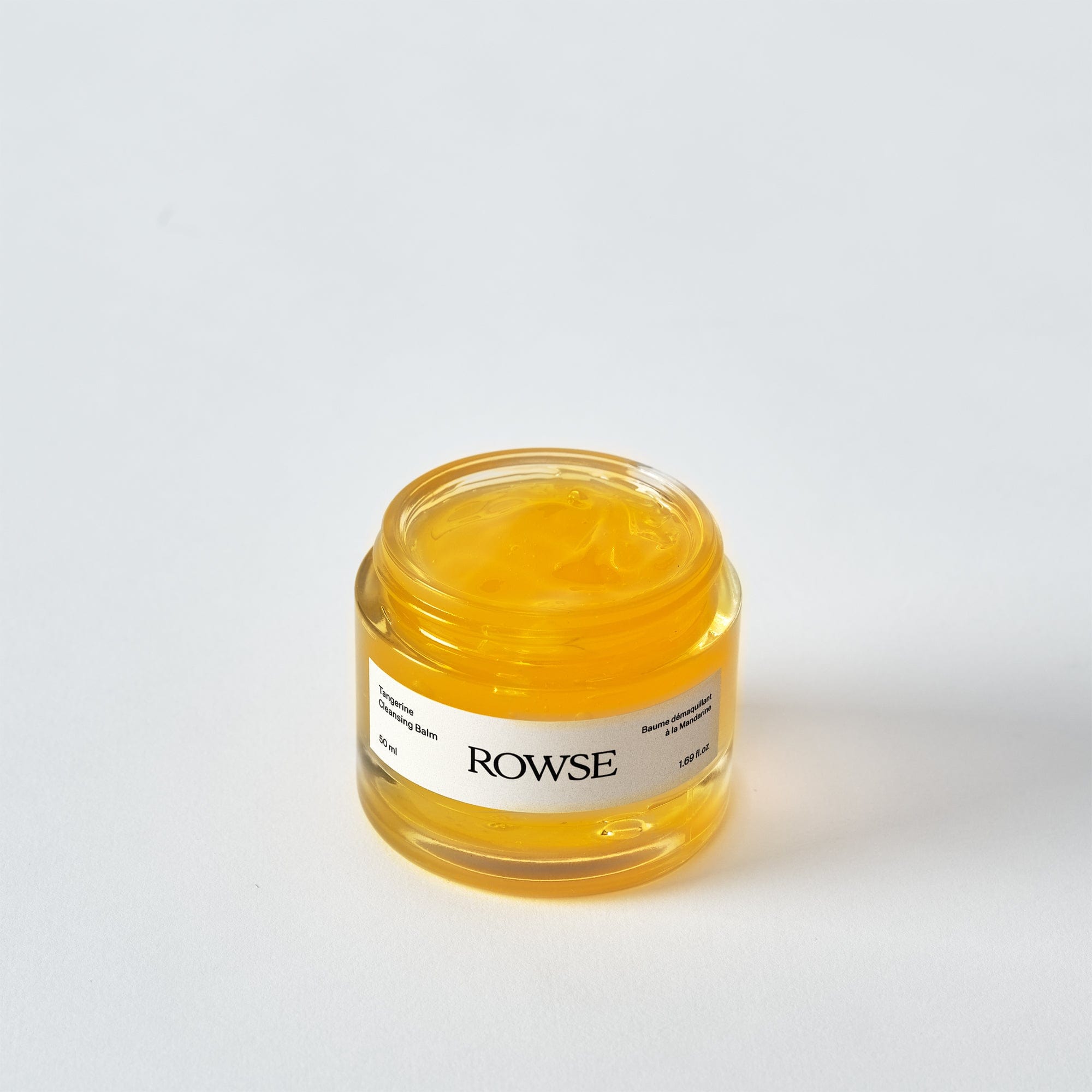 ROWSE Tangerine Cleansing Balm 50ml — oil-to-milk formula with almond and coconut oils