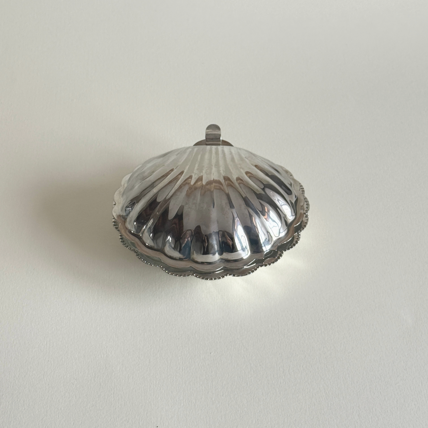 Silver Shell Butter and Caviar Dish