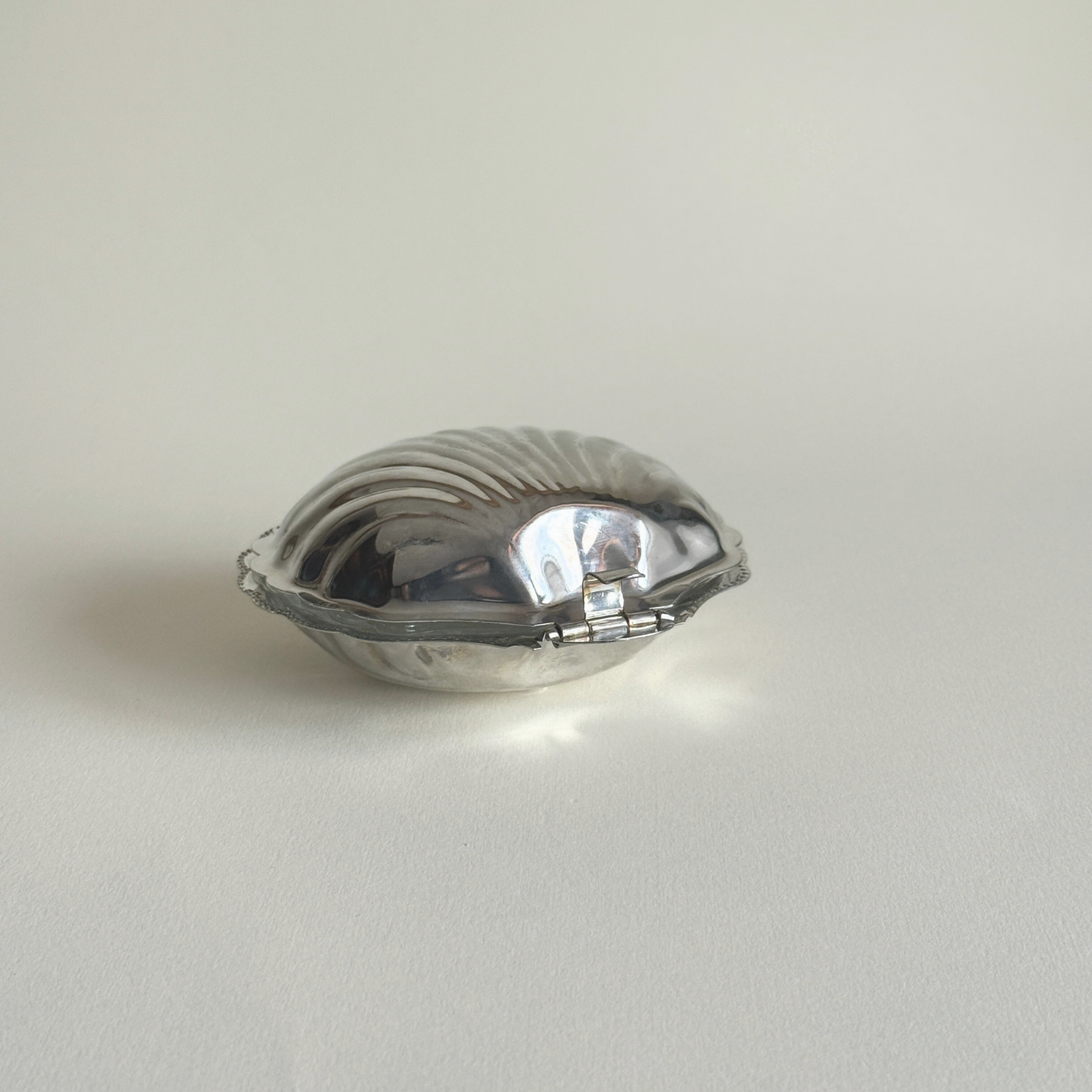 Silver Shell Butter and Caviar Dish