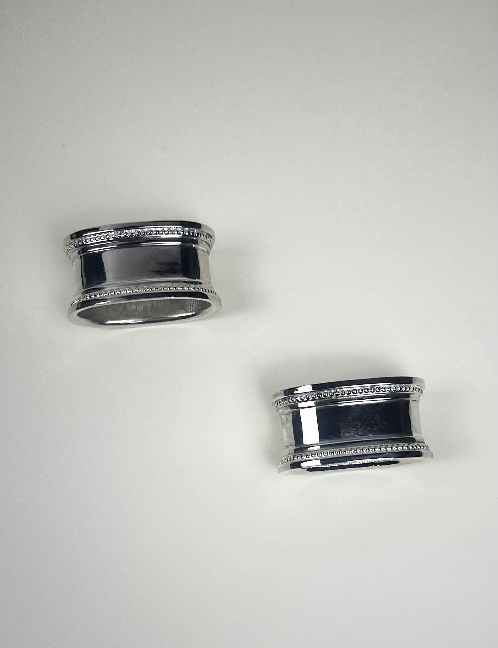 SET OF 2 | SILVER NAPKIN RINGS - L'Officina General Store
