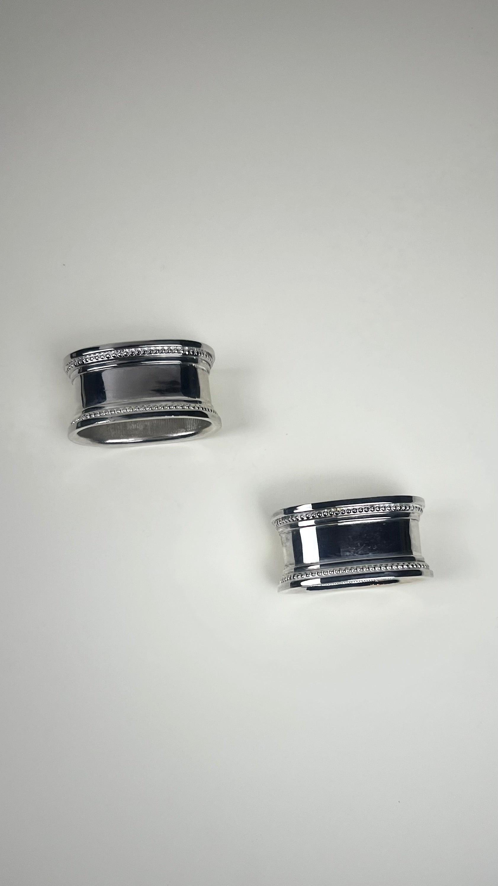 SET OF 2 | SILVER NAPKIN RINGS - L'Officina General Store