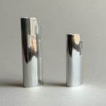 sterling silver 925 striped mini bic lighter cover