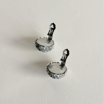 1980s vintage gold sphere earrings with sequins and glass beads