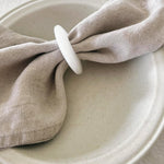 Alabaster Napkin Rings I White stone - L'Officina General Store