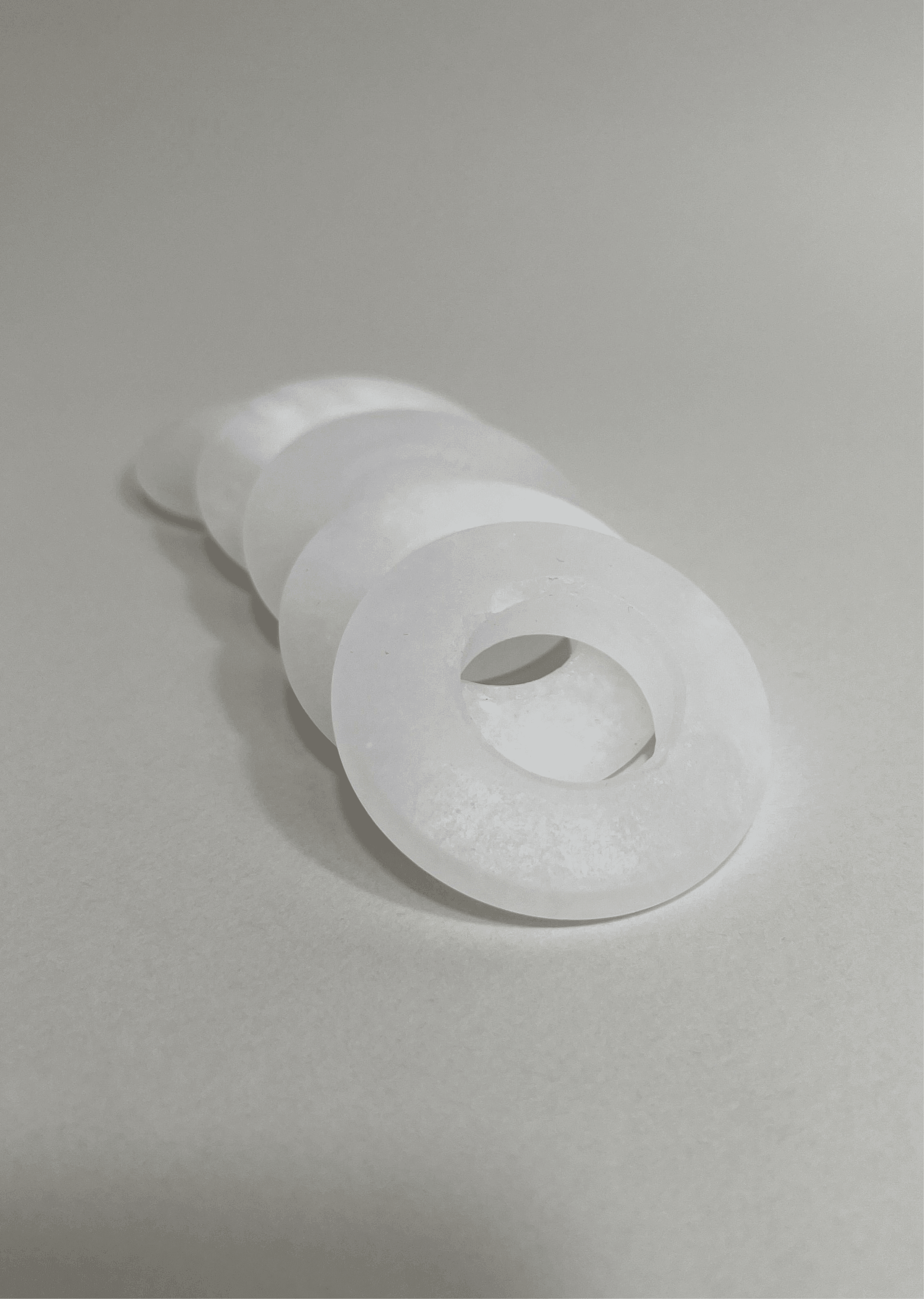 Alabaster Napkin Rings I White stone - L'Officina General Store
