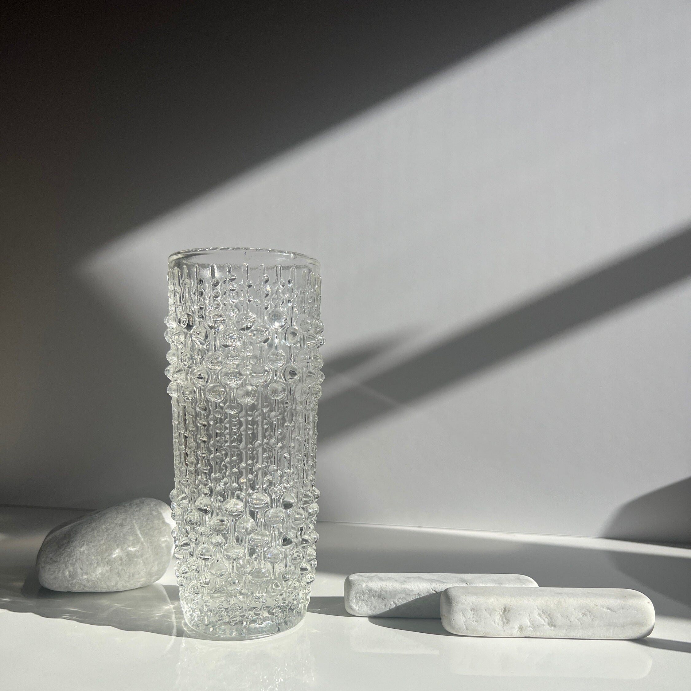 70s Glass Candle Wax Vase - L'Officina General Store