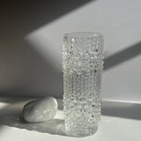 Sklo Union 1970s glass candle wax vase, front view